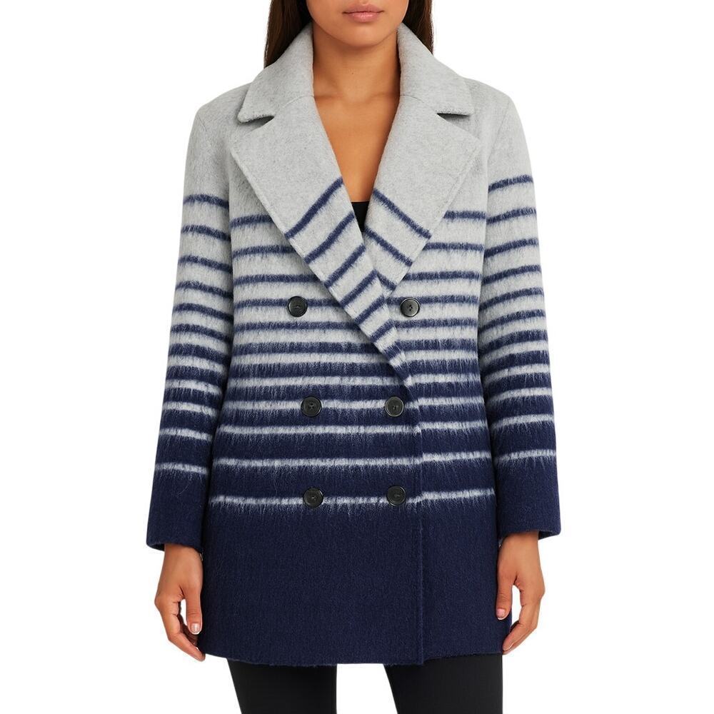 Avec Les Filles NWT Grey Wool-Blend Ombre Oversized Coat Women’s XL